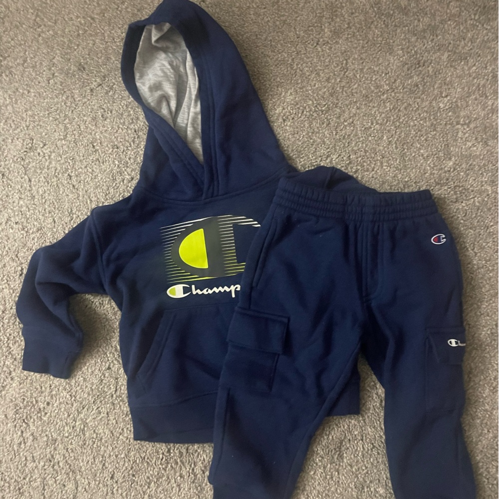 Champion Kids' Blue Hoodie and Joggers Set